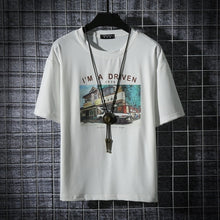 Load image into Gallery viewer, Nuevas camisetas de hombre de verano Hip Hop Harajuku de algodón de cuello redondo media manga Tops camisetas de moda Streetwear camisetas deportivas para niños
