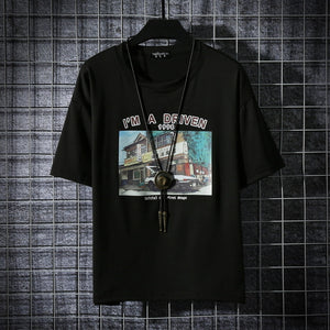 Nuevas camisetas de hombre de verano Hip Hop Harajuku de algodón de cuello redondo media manga Tops camisetas de moda Streetwear camisetas deportivas para niños