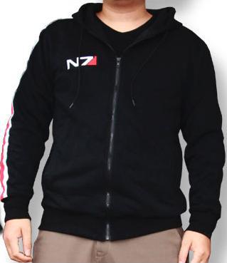 Cool Game Mass Effect 3 N7 Cotton Blende Cosplay Costume Hoodie Coat Jacket New Free Shipping