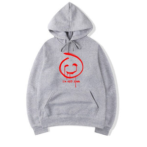 Vsenfo Red John Mentalist Sweatshirt Funny Graphic Printed Red John Smiley Face Patch Hoodies Unisex Pullover Autumn Winter Warm