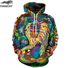 Load image into Gallery viewer, TUNSECHY New Fashion Hoodies Sweatshirts Men/Women 3D Sweatshirts Print Golden Lightning Lion Hooded Hoody Tracksuits Tops
